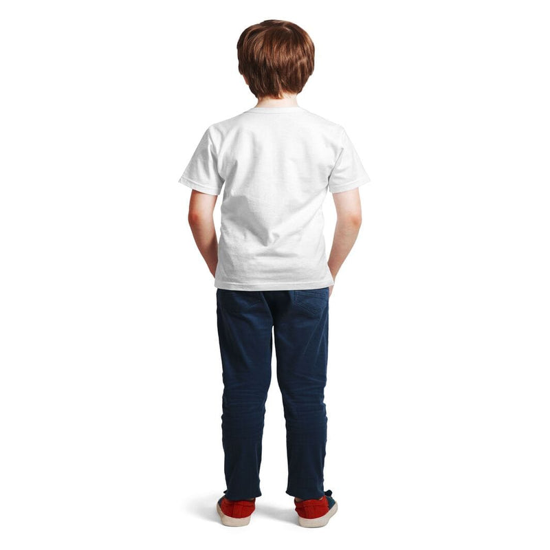Haoser Boys & Girls Combo Set White and Orange Cotton T-Shirts