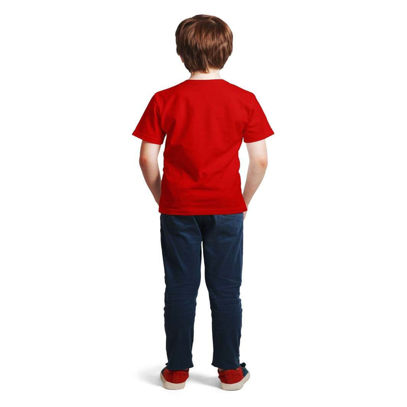 Haoser Boys/ Girls Cotton Solid Stylish Round Neck/ Regular fit T-Shirt Combo Pack - (Red/ Royal Blue)