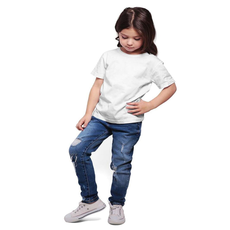 Haoser Boys & Girls White Cotton Solid Stylish T-Shirt- Combo Pack