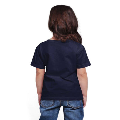 Haoser Orange/ Blue Combo Set Cotton Solid Stylish Round Neck T-Shirt - Boys and Girls (Navy Blue)