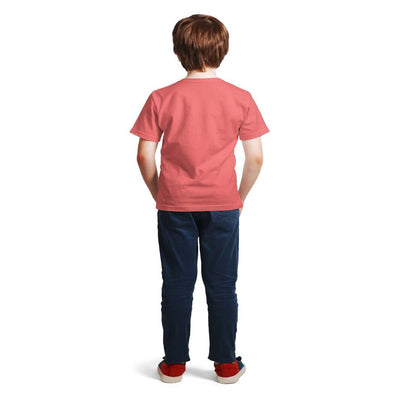Haoser Orange/ Red Combo Pack Cotton Solid Stylish Round Neck/ Half Sleeve T-Shirt - Boys and Girls