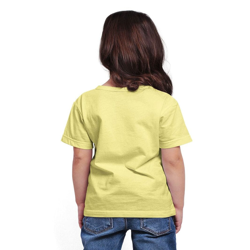 Haoser Sister and Brother Combo Pack Solid Cotton Stylish T-Shirt Navy Blue/ Yellow