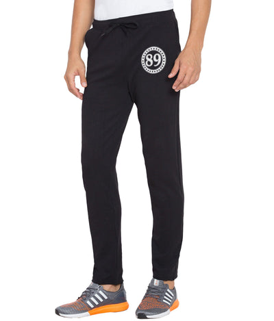 American-Elm Men Black Polyester Slim Fit Designer Printed Track Pant Hapuka Track Pant & Joggers- Men