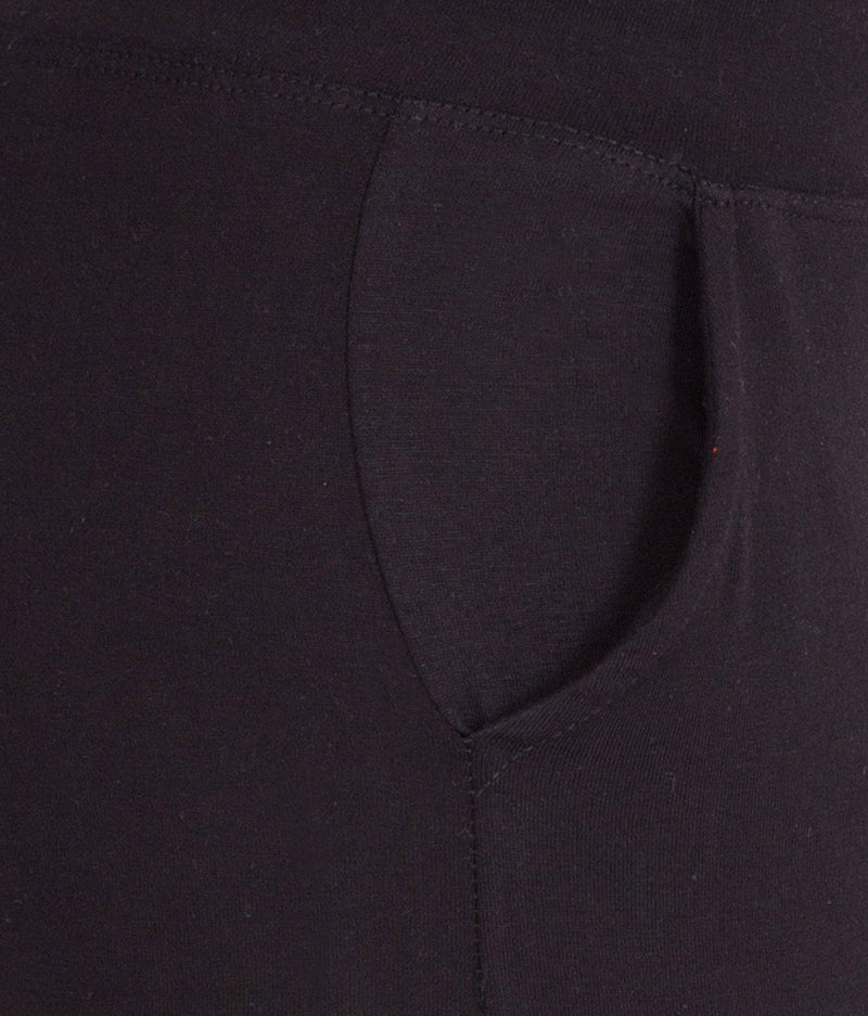 American-Elm American-Elm Black Solid Cotton Comfortable Slim Fit Track Pant for Women Hapuka Track Pant & Joggers-Women