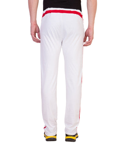 American-Elm American-Elm Men's Cotton Rich Track Pant| White Solid Cotton Slim Fit Lower for Men Hapuka Track Pant & Joggers- Men