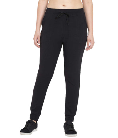 American-Elm American-Elm Women's Black Dri Fit Slim Fit Stylish Track Pant/ Yoga Pant Hapuka Track Pant & Joggers-Women