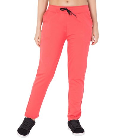 American-Elm American-Elm Women's peach Solid Slim Fit Trackpant Hapuka Track Pant & Joggers-Women