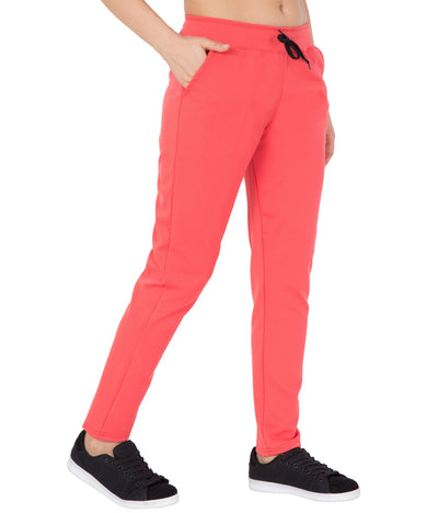 American-Elm American-Elm Women's peach Solid Slim Fit Trackpant Hapuka Track Pant & Joggers-Women