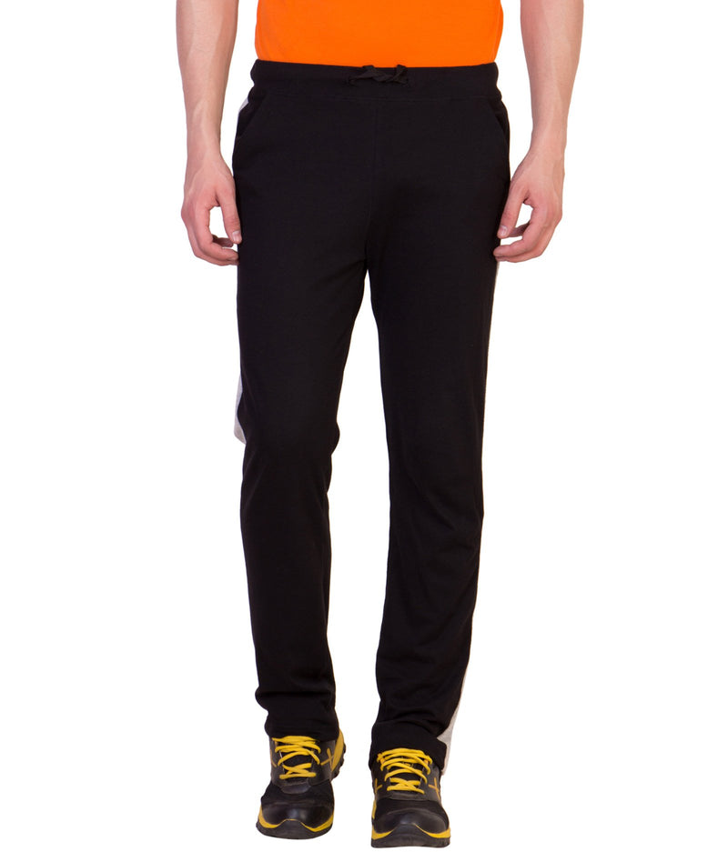 Haoser Haoser Black Cotton Solid Stylish Track Pants For Men Hapuka Track Pant & Joggers- Men
