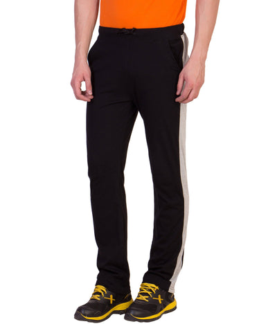 Haoser Haoser Black Cotton Solid Stylish Track Pants For Men Hapuka Track Pant & Joggers- Men