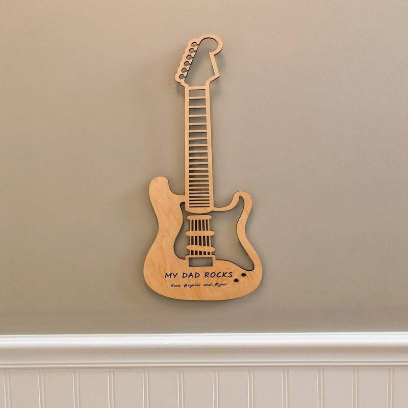 Haoser Wooden Guitar for Wall Decoration - Laser Cut - Guitar Decor - Miniature Guitar - Wall Hangings