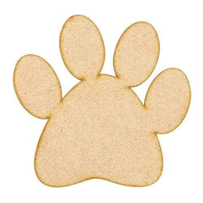 AmericanElm Pack of 10 Pcs DIY MDF Cutouts for Art and Craft Work, Cat or Dog Paw Craft Shapes Available Multiple Sizes & 2.3MM Thickness.