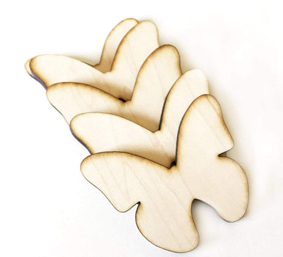 AmericanElm Pack of 5 Unfinished Wood Butterflies For Home Décor, Office Decor