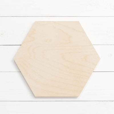 Haoser 10 Pcs Unfinished Wood Blank Hexagon Shape, 4mm Thick Wooden Cutout for DIY Craft Projects, Hanging Decorations, Panting