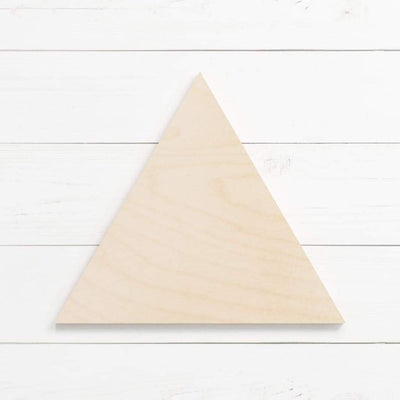 Haoser 10 Pcs Unfinished Wood Blank Triangle Shape, 4mm Thick Wooden Cutout for DIY Craft Projects, Hanging Decorations, Panting