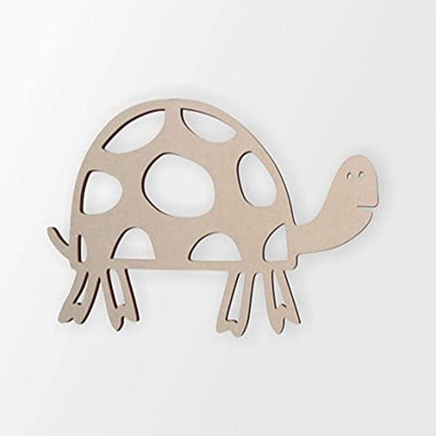 Whittlewud  Blank Wooden TURTLE Shape Cutout with clover, MDF Cut Out for DIY Art & Craft Available Multiple Sizes And Thickness.